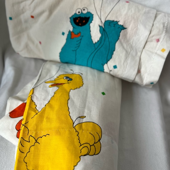 1980s - 1990s Jim Henson Sesame Street curtains, set of 2 , made in Canada - Picture 3 of 16